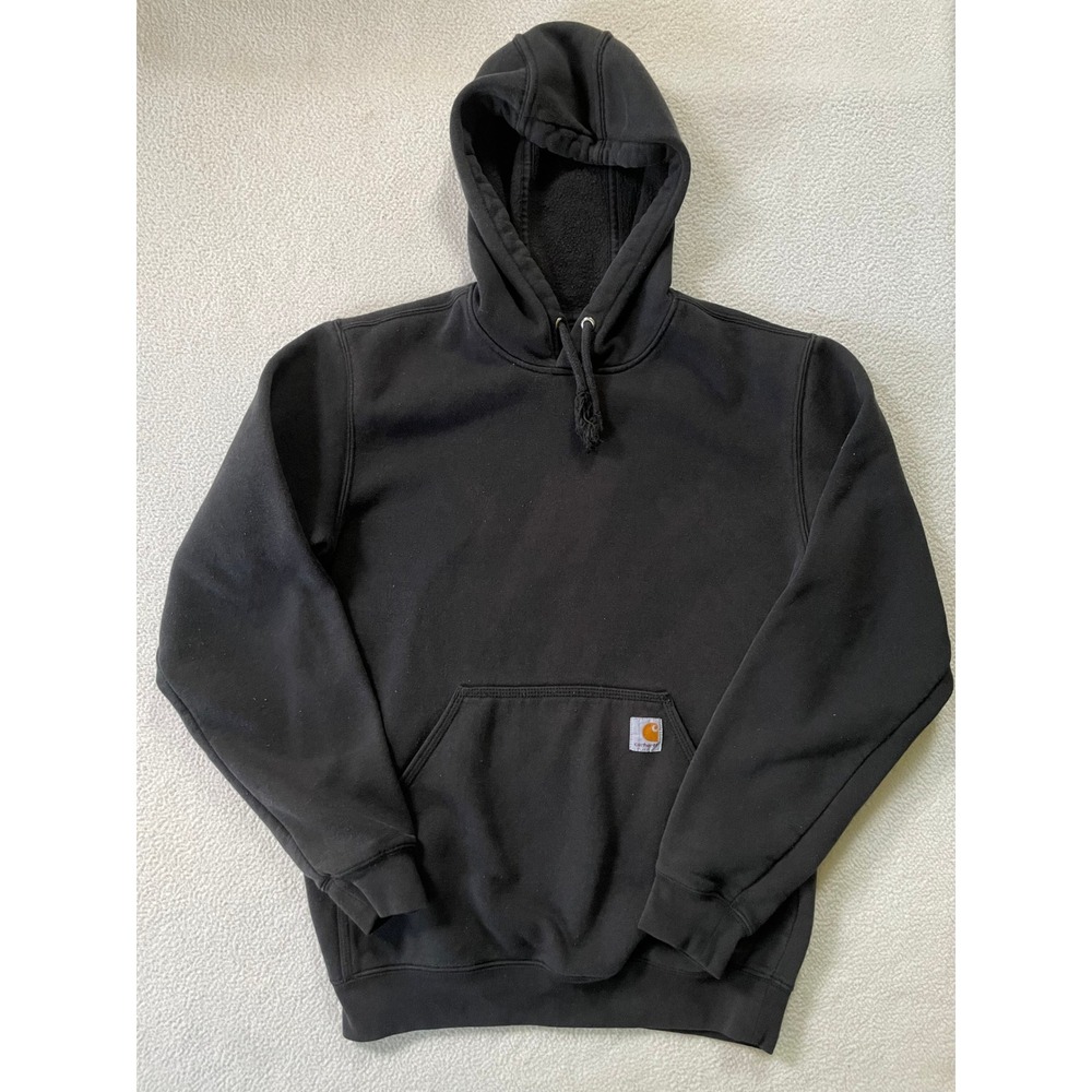 Carhartt‎ Mens Small Hoodie Black Loose Fit Midweight Sleeve Graphic TS0288-M